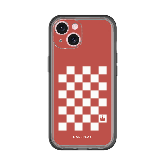 スリムプロテクションプレミアムケース［ Racing checkered flag Red - レーシングチェッカーフラッグ レッド ］