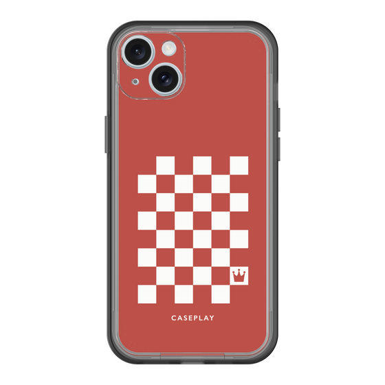 スリムプロテクションプレミアムケース［ Racing checkered flag Red - レーシングチェッカーフラッグ レッド ］