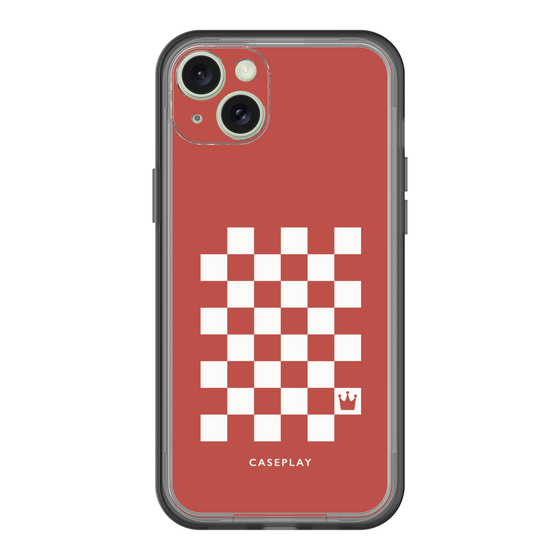スリムプロテクションプレミアムケース［ Racing checkered flag Red - レーシングチェッカーフラッグ レッド ］
