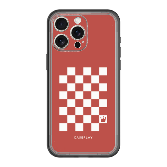 スリムプロテクションプレミアムケース［ Racing checkered flag Red - レーシングチェッカーフラッグ レッド ］