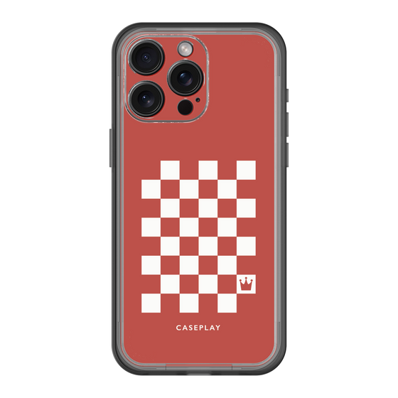 スリムプロテクションプレミアムケース［ Racing checkered flag Red - レーシングチェッカーフラッグ レッド ］