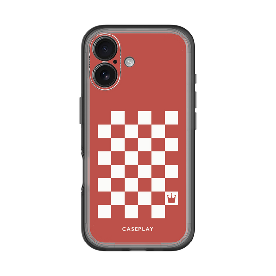 スリムプロテクションプレミアムケース［ Racing checkered flag Red - レーシングチェッカーフラッグ レッド ］