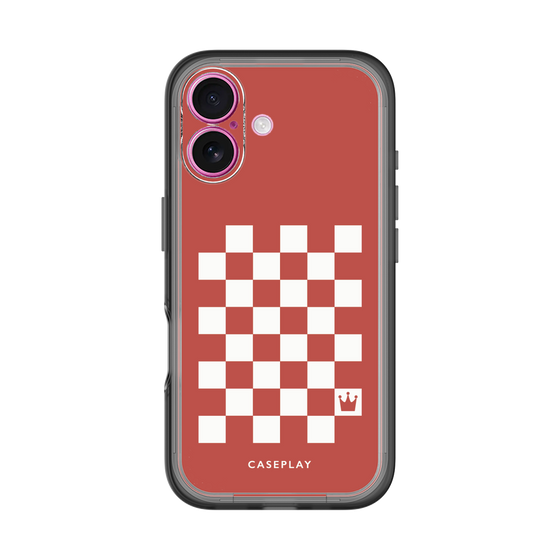 スリムプロテクションプレミアムケース［ Racing checkered flag Red - レーシングチェッカーフラッグ レッド ］