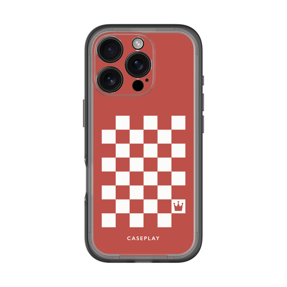 スリムプロテクションプレミアムケース［ Racing checkered flag Red - レーシングチェッカーフラッグ レッド ］