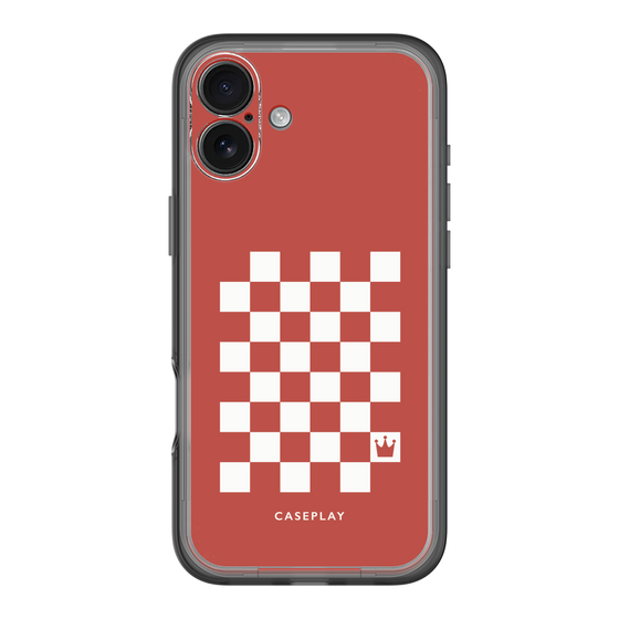 スリムプロテクションプレミアムケース［ Racing checkered flag Red - レーシングチェッカーフラッグ レッド ］