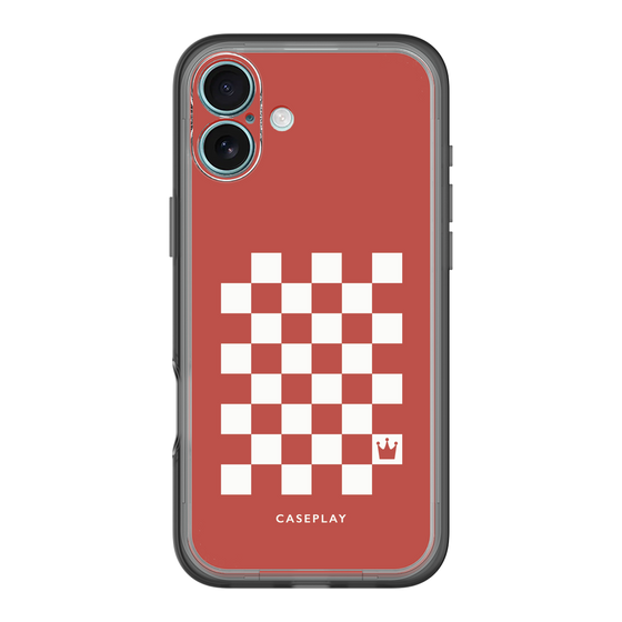 スリムプロテクションプレミアムケース［ Racing checkered flag Red - レーシングチェッカーフラッグ レッド ］