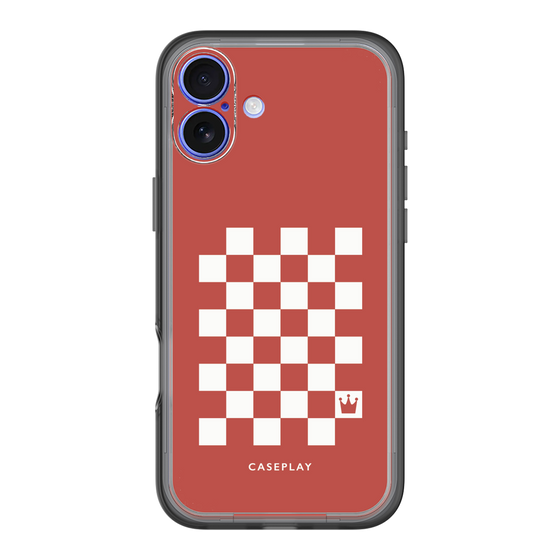 スリムプロテクションプレミアムケース［ Racing checkered flag Red - レーシングチェッカーフラッグ レッド ］