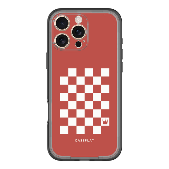 スリムプロテクションプレミアムケース［ Racing checkered flag Red - レーシングチェッカーフラッグ レッド ］