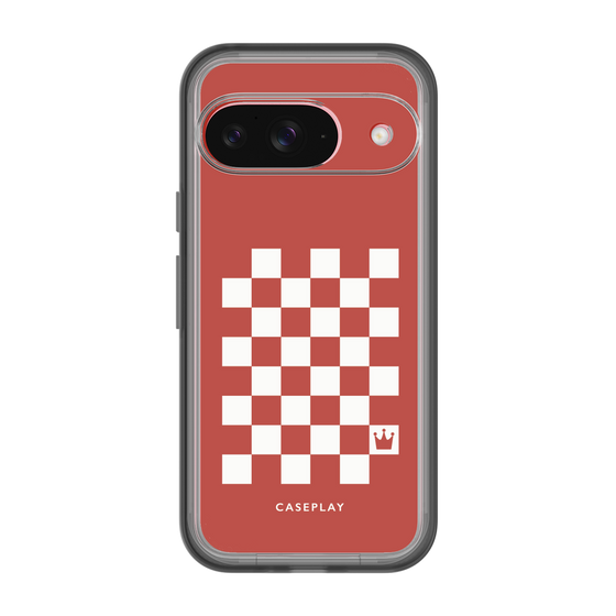 スリムプロテクションプレミアムケース［ Racing checkered flag Red - レーシングチェッカーフラッグ レッド ］