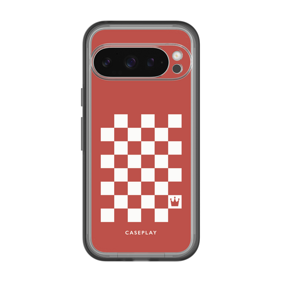 スリムプロテクションプレミアムケース［ Racing checkered flag Red - レーシングチェッカーフラッグ レッド ］