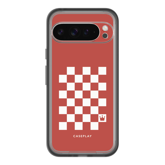 スリムプロテクションプレミアムケース［ Racing checkered flag Red - レーシングチェッカーフラッグ レッド ］