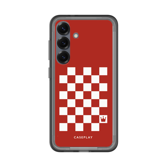 スリムプロテクションプレミアムケース［ Racing checkered flag Red - レーシングチェッカーフラッグ レッド ］