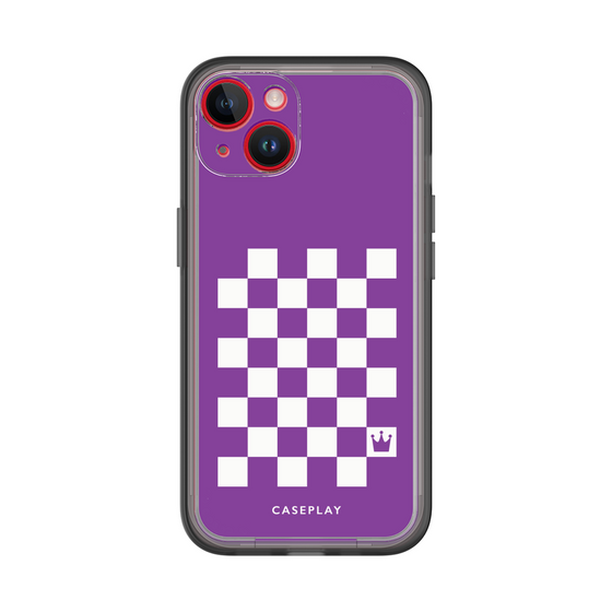 スリムプロテクションプレミアムケース［ Racing checkered flag Purple - レーシングチェッカーフラッグ パープル ］