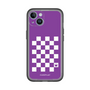 スリムプロテクションプレミアムケース［ Racing checkered flag Purple - レーシングチェッカーフラッグ パープル ］