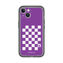 スリムプロテクションプレミアムケース［ Racing checkered flag Purple - レーシングチェッカーフラッグ パープル ］