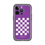 スリムプロテクションプレミアムケース［ Racing checkered flag Purple - レーシングチェッカーフラッグ パープル ］