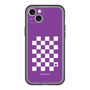 スリムプロテクションプレミアムケース［ Racing checkered flag Purple - レーシングチェッカーフラッグ パープル ］