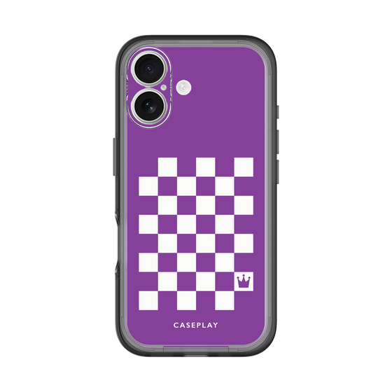 スリムプロテクションプレミアムケース［ Racing checkered flag Purple - レーシングチェッカーフラッグ パープル ］