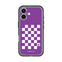 スリムプロテクションプレミアムケース［ Racing checkered flag Purple - レーシングチェッカーフラッグ パープル ］