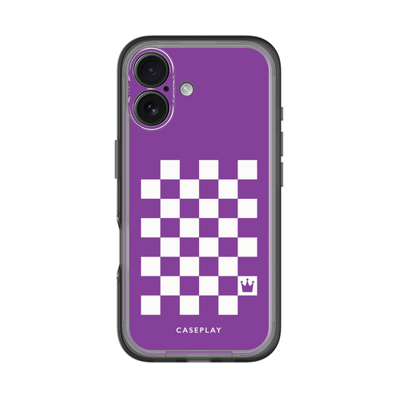 スリムプロテクションプレミアムケース［ Racing checkered flag Purple - レーシングチェッカーフラッグ パープル ］