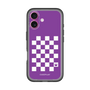 スリムプロテクションプレミアムケース［ Racing checkered flag Purple - レーシングチェッカーフラッグ パープル ］