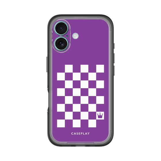 スリムプロテクションプレミアムケース［ Racing checkered flag Purple - レーシングチェッカーフラッグ パープル ］