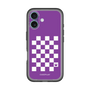 スリムプロテクションプレミアムケース［ Racing checkered flag Purple - レーシングチェッカーフラッグ パープル ］