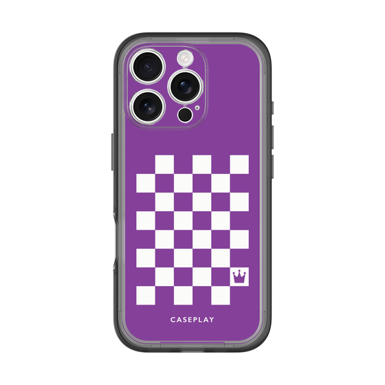 スリムプロテクションプレミアムケース［ Racing checkered flag Purple - レーシングチェッカーフラッグ パープル ］