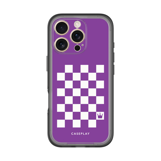 スリムプロテクションプレミアムケース［ Racing checkered flag Purple - レーシングチェッカーフラッグ パープル ］