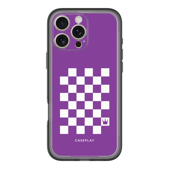 スリムプロテクションプレミアムケース［ Racing checkered flag Purple - レーシングチェッカーフラッグ パープル ］