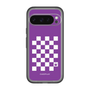 スリムプロテクションプレミアムケース［ Racing checkered flag Purple - レーシングチェッカーフラッグ パープル ］