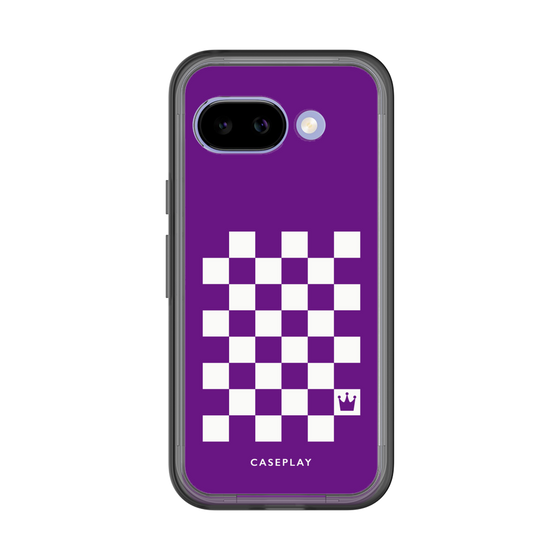 スリムプロテクションプレミアムケース［ Racing checkered flag Purple - レーシングチェッカーフラッグ パープル ］