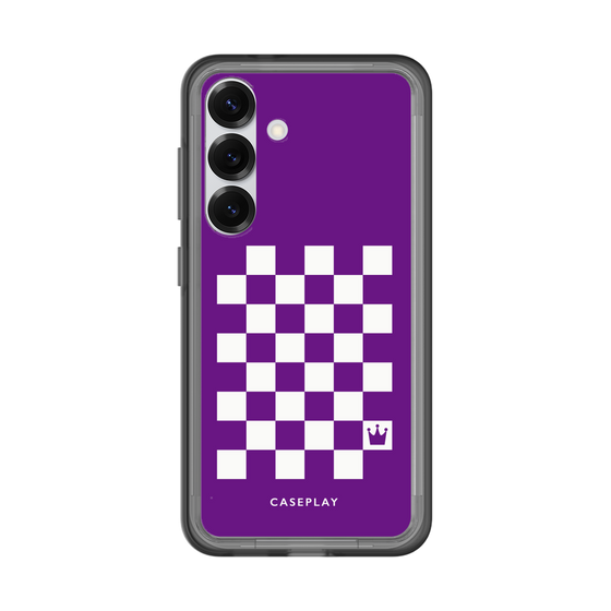 スリムプロテクションプレミアムケース［ Racing checkered flag Purple - レーシングチェッカーフラッグ パープル ］