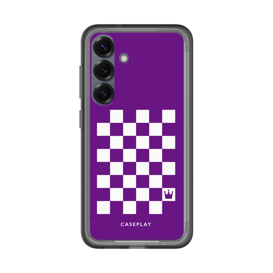 スリムプロテクションプレミアムケース［ Racing checkered flag Purple - レーシングチェッカーフラッグ パープル ］