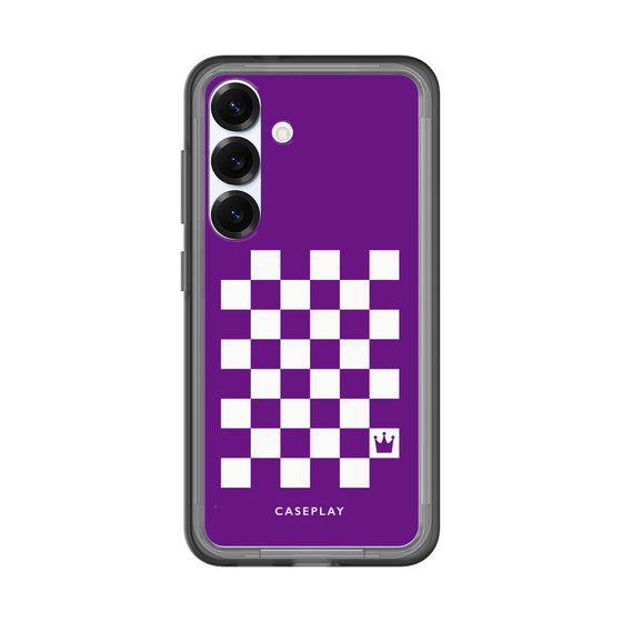 スリムプロテクションプレミアムケース［ Racing checkered flag Purple - レーシングチェッカーフラッグ パープル ］