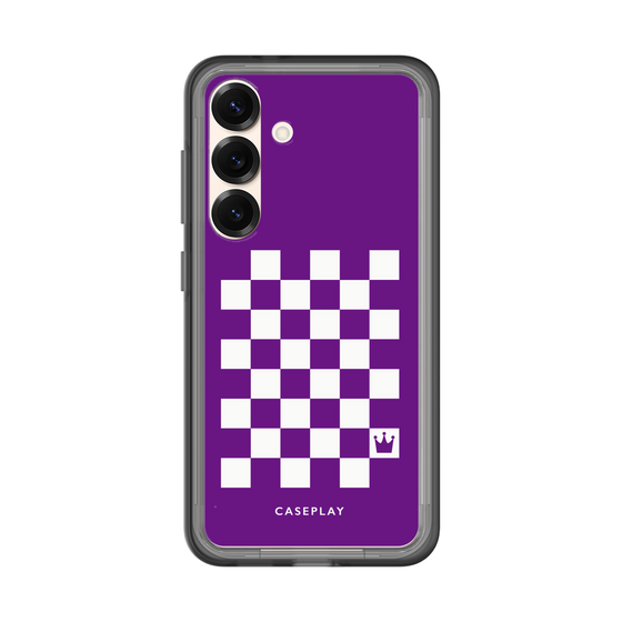スリムプロテクションプレミアムケース［ Racing checkered flag Purple - レーシングチェッカーフラッグ パープル ］