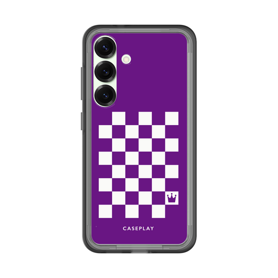 スリムプロテクションプレミアムケース［ Racing checkered flag Purple - レーシングチェッカーフラッグ パープル ］