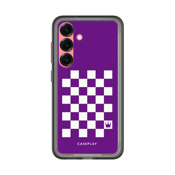 スリムプロテクションプレミアムケース［ Racing checkered flag Purple - レーシングチェッカーフラッグ パープル ］