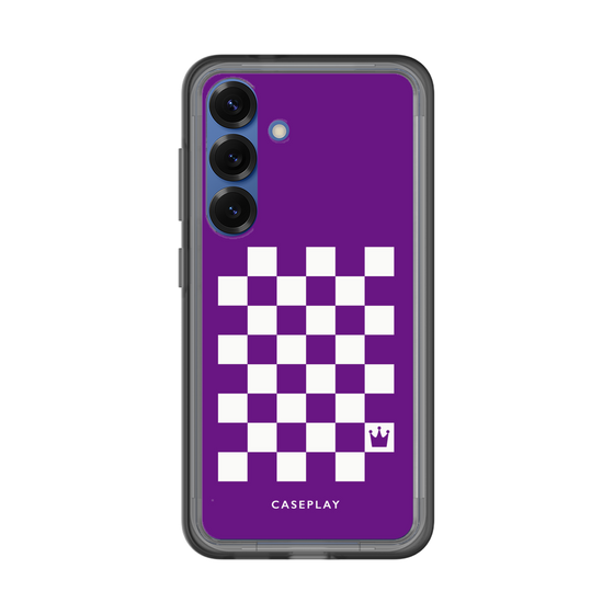 スリムプロテクションプレミアムケース［ Racing checkered flag Purple - レーシングチェッカーフラッグ パープル ］