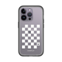 スリムプロテクションプレミアムケース［ Racing checkered flag White - レーシングチェッカーフラッグ ホワイト ］