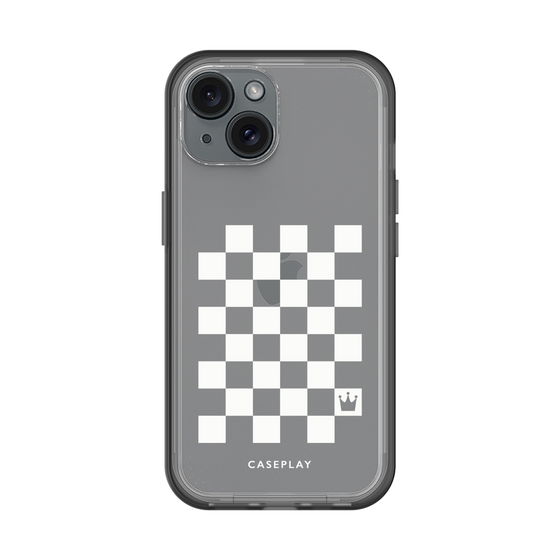 スリムプロテクションプレミアムケース［ Racing checkered flag White - レーシングチェッカーフラッグ ホワイト ］