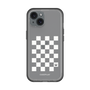 スリムプロテクションプレミアムケース［ Racing checkered flag White - レーシングチェッカーフラッグ ホワイト ］