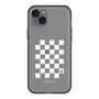 スリムプロテクションプレミアムケース［ Racing checkered flag White - レーシングチェッカーフラッグ ホワイト ］