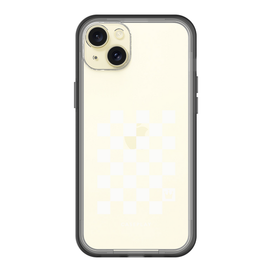 スリムプロテクションプレミアムケース［ Racing checkered flag White - レーシングチェッカーフラッグ ホワイト ］