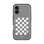 スリムプロテクションプレミアムケース［ Racing checkered flag White - レーシングチェッカーフラッグ ホワイト ］