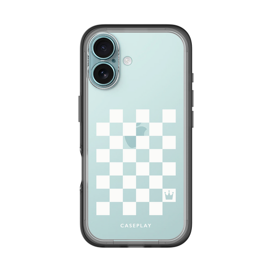 スリムプロテクションプレミアムケース［ Racing checkered flag White - レーシングチェッカーフラッグ ホワイト ］