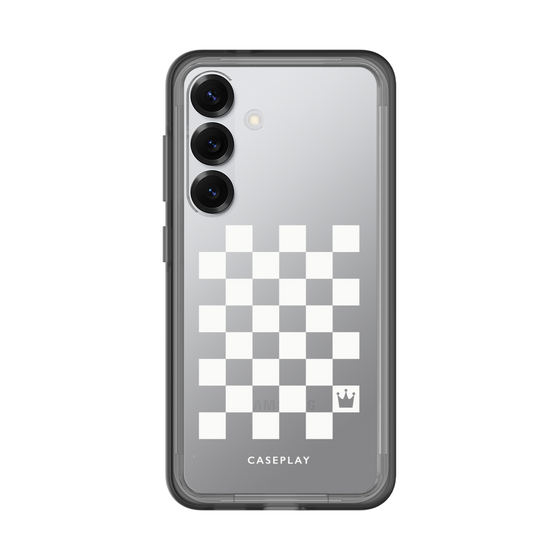 スリムプロテクションプレミアムケース［ Racing checkered flag White - レーシングチェッカーフラッグ ホワイト ］