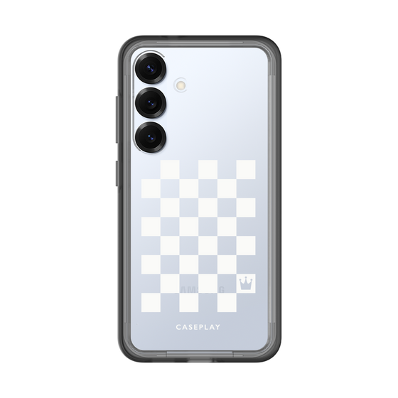 スリムプロテクションプレミアムケース［ Racing checkered flag White - レーシングチェッカーフラッグ ホワイト ］