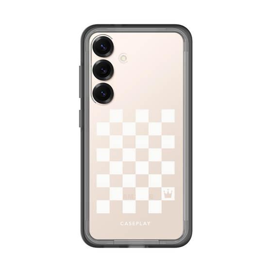 スリムプロテクションプレミアムケース［ Racing checkered flag White - レーシングチェッカーフラッグ ホワイト ］