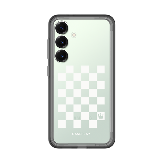 スリムプロテクションプレミアムケース［ Racing checkered flag White - レーシングチェッカーフラッグ ホワイト ］
